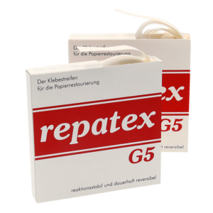 REPATEX G5 – ultra cienka taśma (paski) konserwatorska z papieru japońskiego (Hanji)