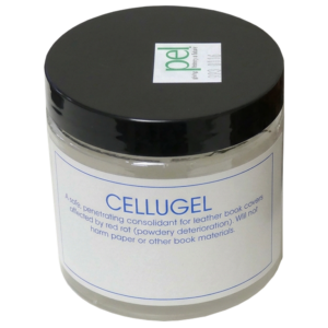 Cellugel - profesjonalny preparat do konsolidacji osłabionej i pylącej skóry - rekomendowany osobiście nam przez British Museum Dział Konserwacji